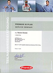 frnius certifikát